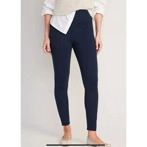 NWOT NORDSTROM Navy Blue Stretch Pull On Ponte Skinny Ankle Pants SMALL